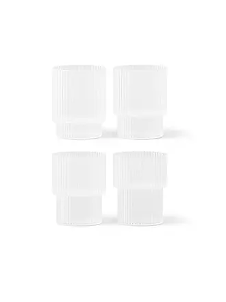 FERM LIVING | Trinkglas 4er-Set RIPPLE Frosted | 